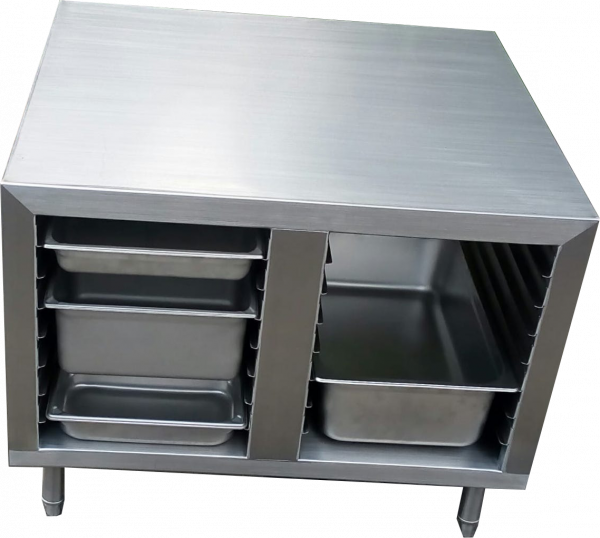 MESA CUADRADA CON DOS CHAROLAS - Imagen 2