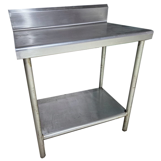 Mesa de trabajo en acero inoxidable con repisa inferior