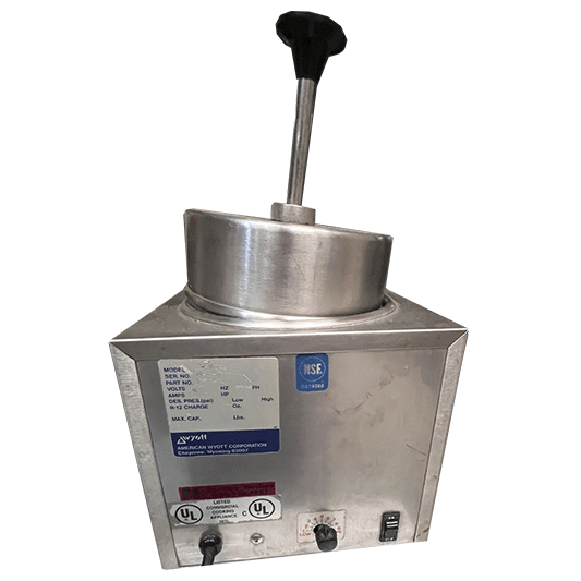 Dispensador expendedor calentador de queso Wyott