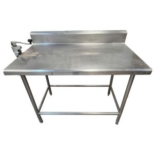 Mesa de Acero Inoxidable con Abrelatas Industrial