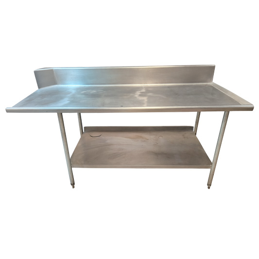 Mesa de Trabajo de Acero Inoxidable con Repisa Inferior