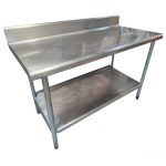 Mesa de Trabajo en Acero Inoxidable con Entrepaño