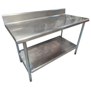 Mesa de Trabajo en Acero Inoxidable con Entrepaño