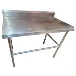 Mesa de Trabajo en Acero Inoxidable con Backsplash