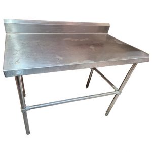 Mesa de Trabajo en Acero Inoxidable con Backsplash
