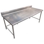 Mesa de trabajo en acero inoxidable 2 metros