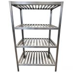 Rack en acero inoxidable de 4 niveles