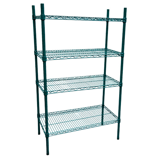 Rack de alambrón para almacenamiento cuatro niveles