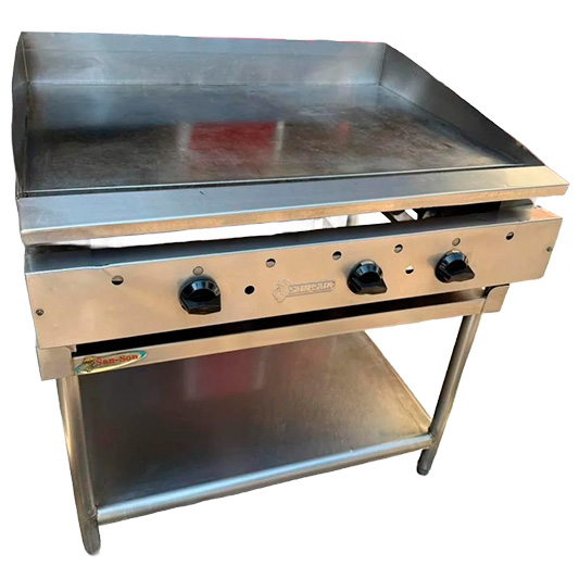 Plancha Industrial San-Son a gas tres quemadores - Imagen 2