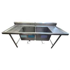 TARJA DOBLE INDUSTRIAL DE ACERO INOXIDABLE