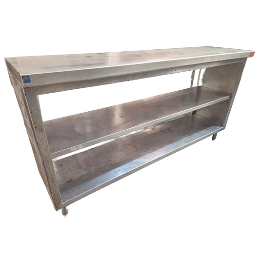 Mesa de Trabajo en Acero Inoxidable con dos entrepaños - Imagen 2