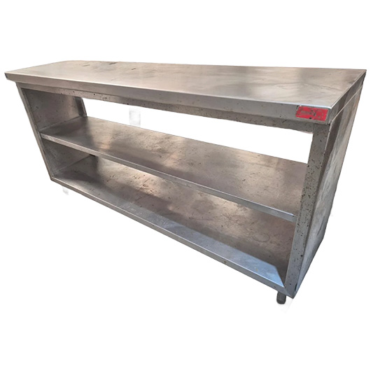 Mesa de Trabajo en Acero Inoxidable con dos entrepaños