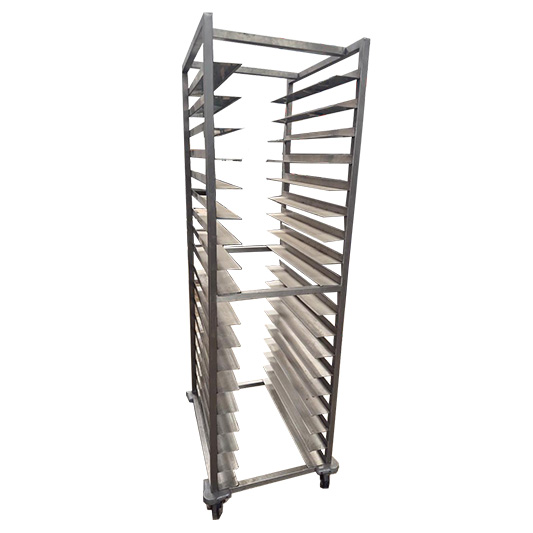 RACK DE ACERO INOXIDABLE PARA 18 CHAROLAS
