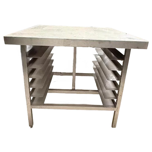 Mesa de trabajo con rack en acero inoxidable - Imagen 2