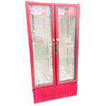 Refrigerador exhibidor de dos puertas de cristal