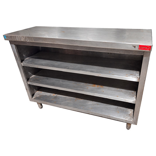 Mesa de acero inoxidable marca UNOX con 3 entrepaños - Imagen 2